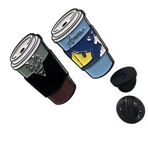 Aurora Briar Rose Coffee Latte Lapel Pin Princess  Sleeping Beauty Jewelry